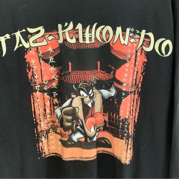 Looney Tunes Vintage 1998 Taz Kwon Do Long Sleeve Graphic Tee X Large - Picture 2 of 5